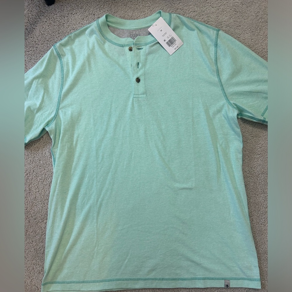 men's NWT ocean & coast henley shirt - Medium